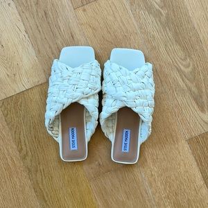Steve Madden Marina Braided Square-Toe Slides
